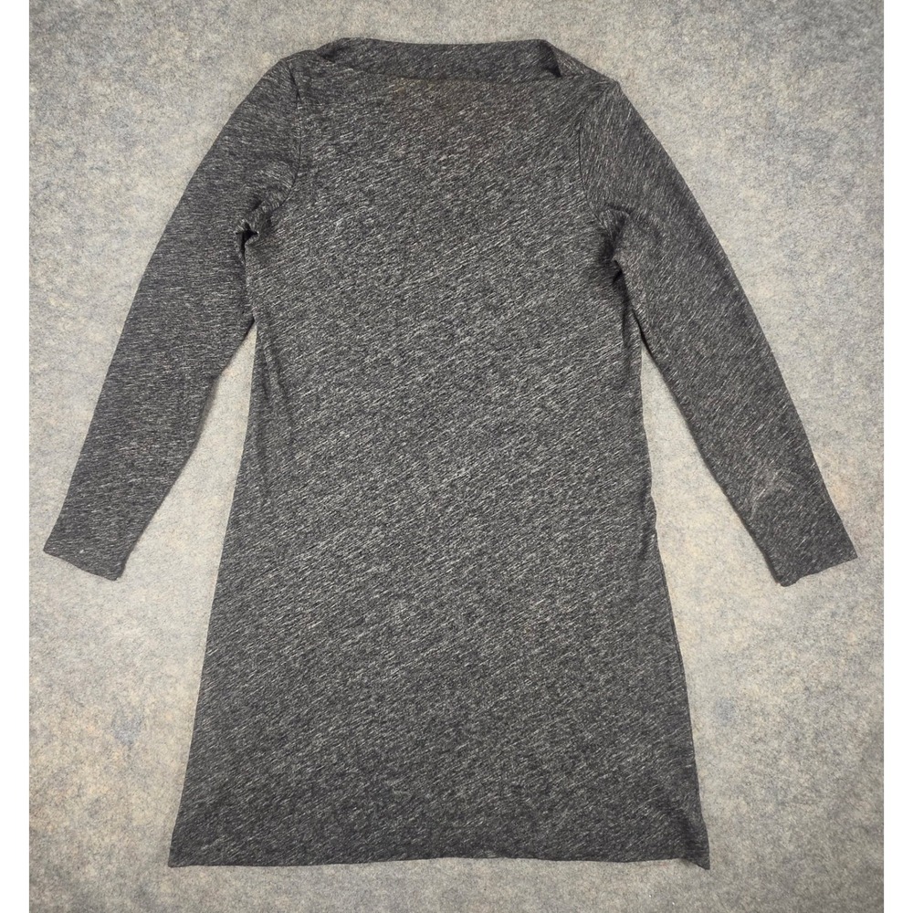 Eileen Fisher Charcoal Grey Organic Cotton Virgin Wool Tunic Dress Small *Read*
